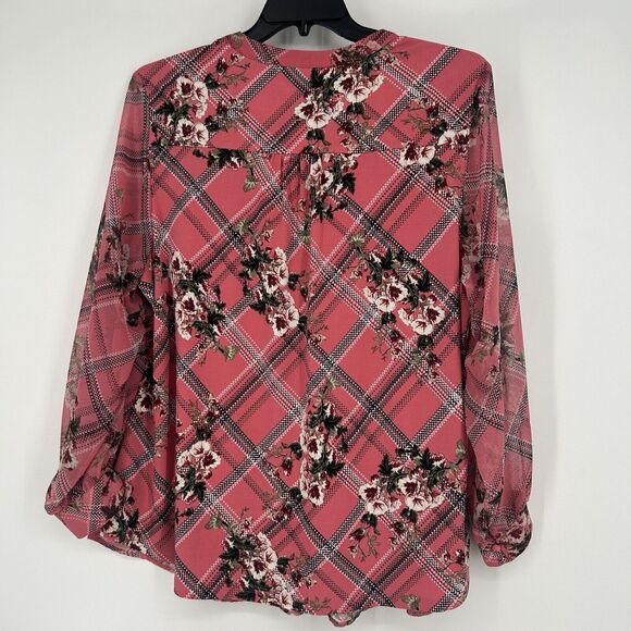 Charter Club Pink Ruffled Long Sleeve Blouse - Picture 6 of 10